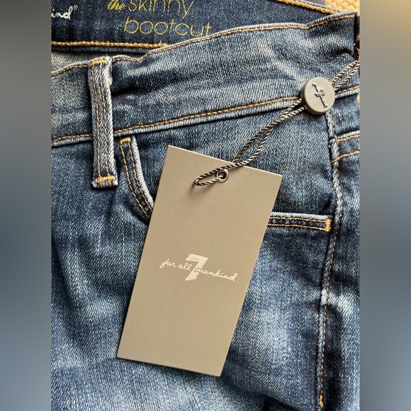 New Women’s 7 For All Mankind Jeans Skinny Bootcut blue Size 28 - Picture 11 of 16